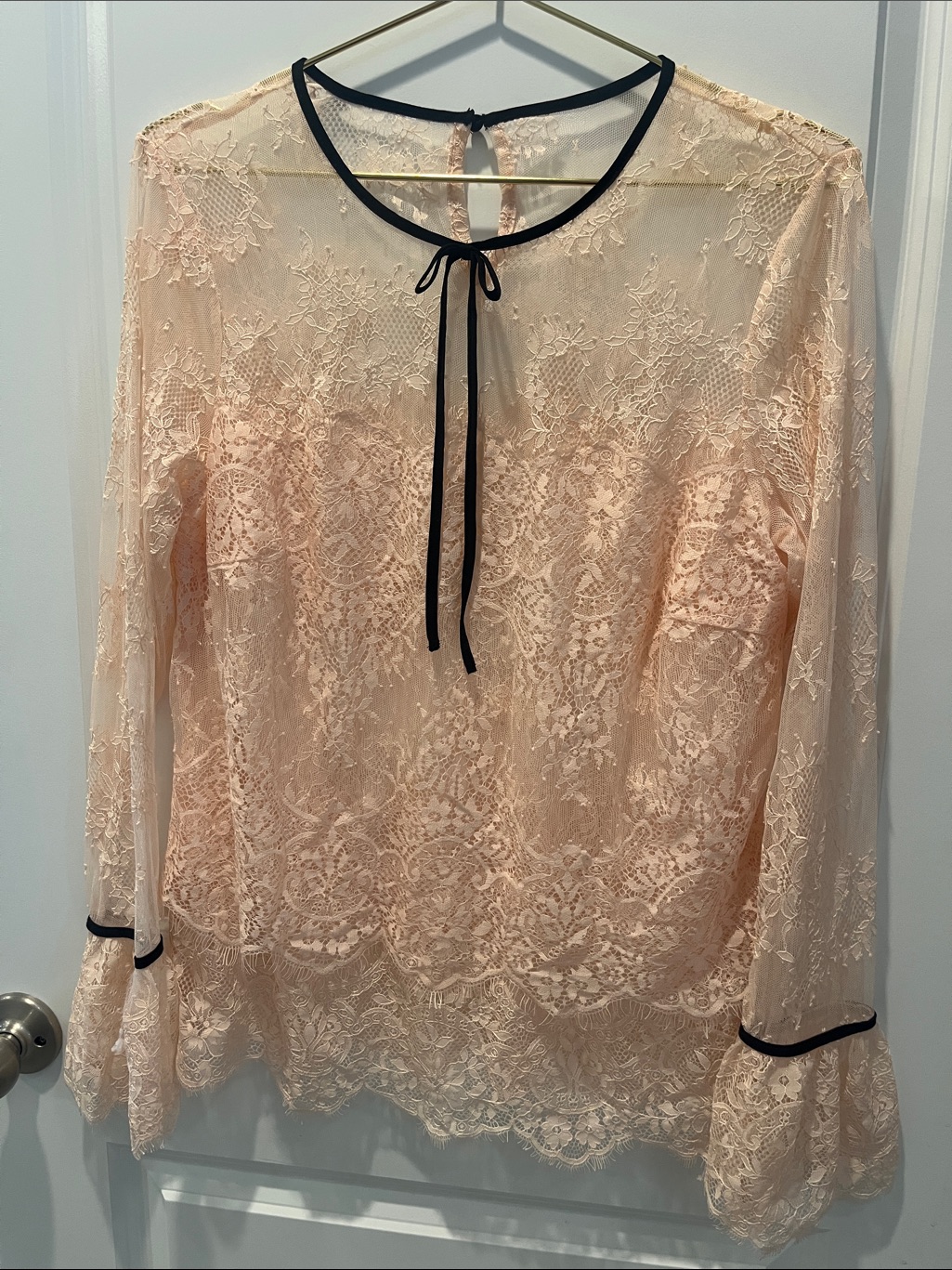 Lacy Front Tie Top